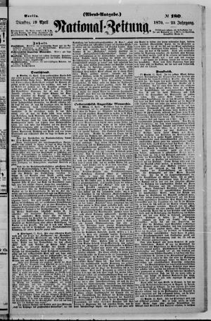 Nationalzeitung vom 19.04.1870