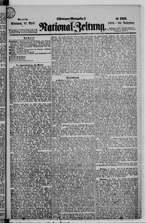 Nationalzeitung on Apr 27, 1870