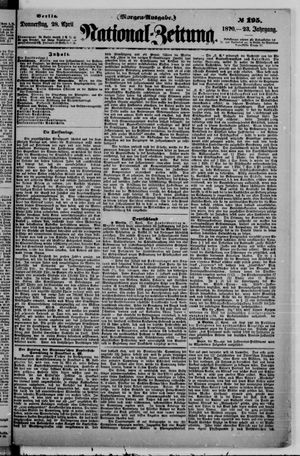 Nationalzeitung vom 28.04.1870