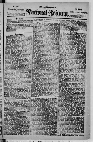 Nationalzeitung vom 28.04.1870