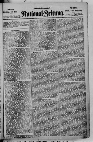 Nationalzeitung vom 10.05.1870
