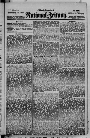 National-Zeitung on May 12, 1870