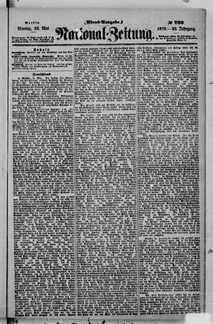 National-Zeitung vom 23.05.1870