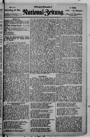 Nationalzeitung on May 26, 1870