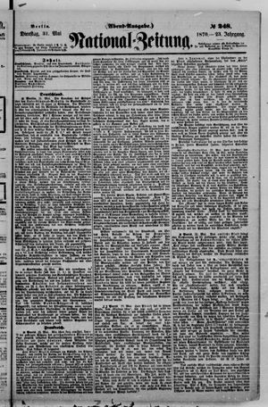National-Zeitung vom 31.05.1870