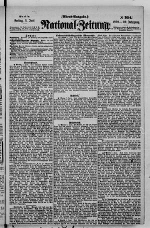 Nationalzeitung vom 03.06.1870