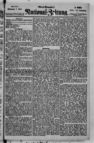 Nationalzeitung vom 08.06.1870