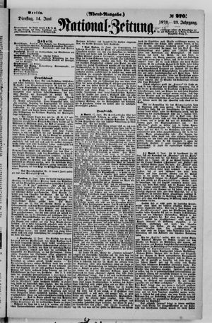 Nationalzeitung vom 14.06.1870