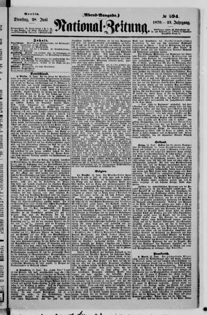 Nationalzeitung vom 28.06.1870