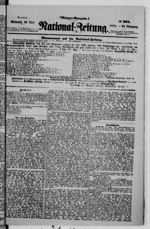 Nationalzeitung vom 29.06.1870