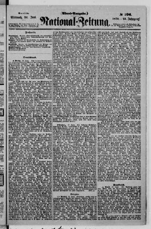 Nationalzeitung vom 29.06.1870