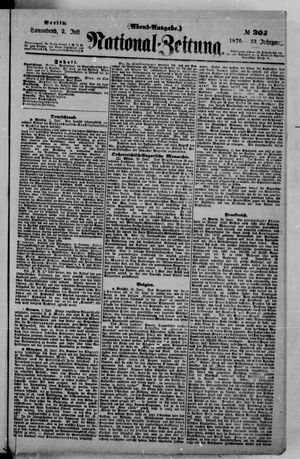 Nationalzeitung vom 02.07.1870