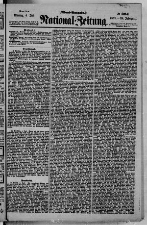 Nationalzeitung vom 04.07.1870