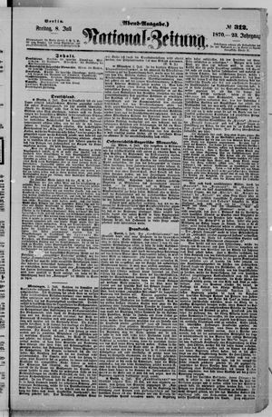 Nationalzeitung vom 08.07.1870