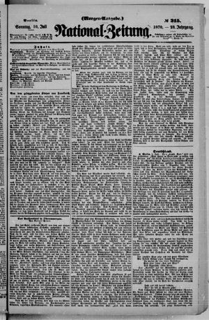 Nationalzeitung vom 10.07.1870