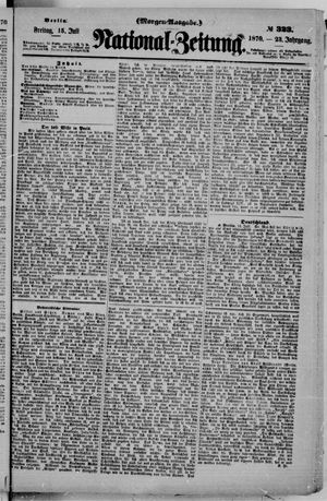 Nationalzeitung vom 15.07.1870