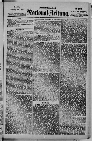 Nationalzeitung vom 15.07.1870