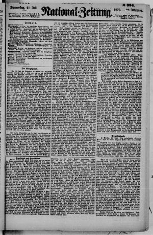 Nationalzeitung on Jul 21, 1870