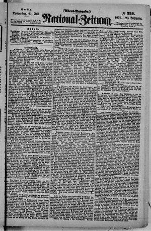 Nationalzeitung on Jul 21, 1870