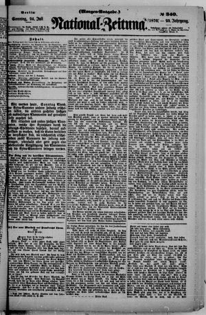 Nationalzeitung vom 24.07.1870