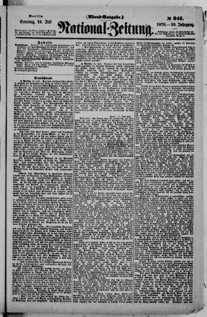 Nationalzeitung vom 24.07.1870