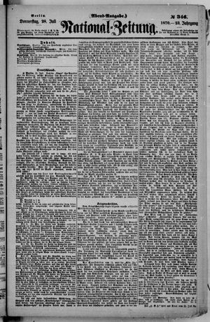 Nationalzeitung vom 28.07.1870