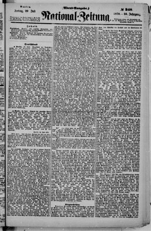 Nationalzeitung vom 29.07.1870