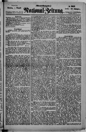 Nationalzeitung vom 01.08.1870