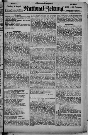 Nationalzeitung vom 02.08.1870