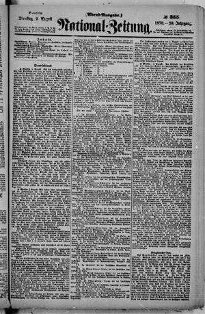 Nationalzeitung vom 02.08.1870