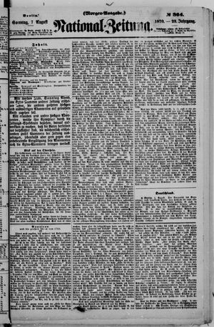 Nationalzeitung on Aug 7, 1870