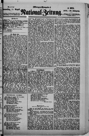 Nationalzeitung vom 11.08.1870