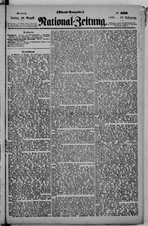 Nationalzeitung on Aug 26, 1870