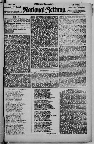 Nationalzeitung vom 27.08.1870