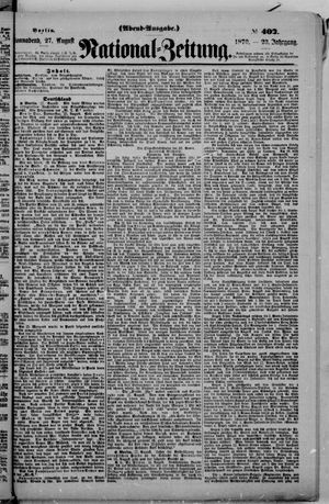 Nationalzeitung vom 27.08.1870
