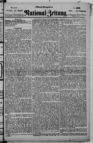 Nationalzeitung on Aug 30, 1870