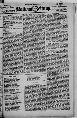 Nationalzeitung on Sep 3, 1870