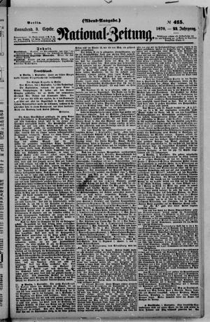 Nationalzeitung on Sep 3, 1870