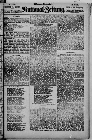 Nationalzeitung vom 04.09.1870