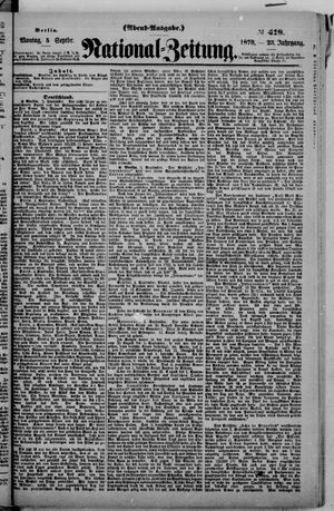 Nationalzeitung vom 05.09.1870