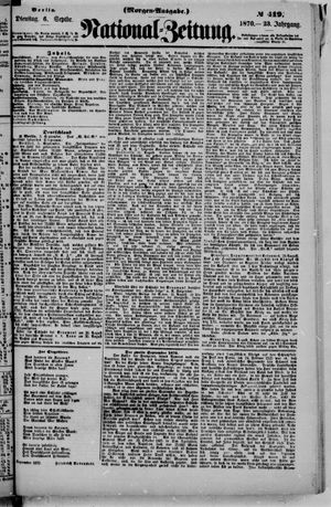 Nationalzeitung vom 06.09.1870