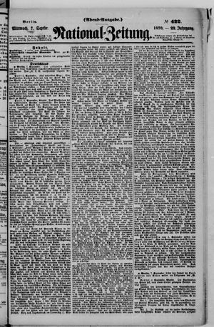 National-Zeitung vom 07.09.1870