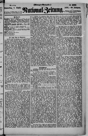 Nationalzeitung vom 08.09.1870