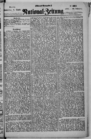 Nationalzeitung vom 08.09.1870