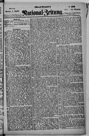 Nationalzeitung vom 09.09.1870