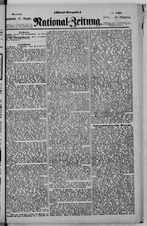 Nationalzeitung vom 17.09.1870