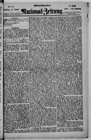 Nationalzeitung vom 18.09.1870