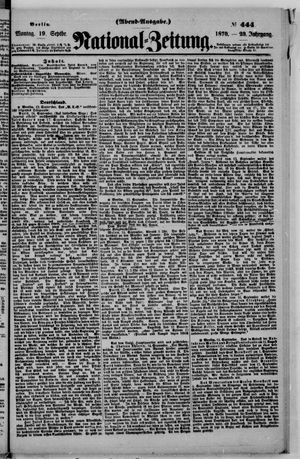 Nationalzeitung vom 19.09.1870