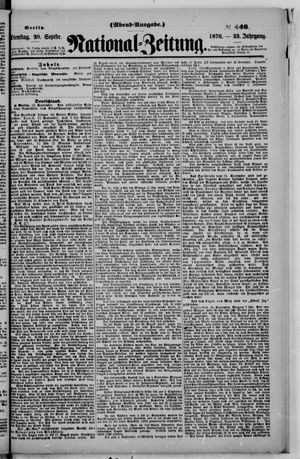 Nationalzeitung vom 20.09.1870