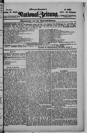 National-Zeitung vom 22.09.1870
